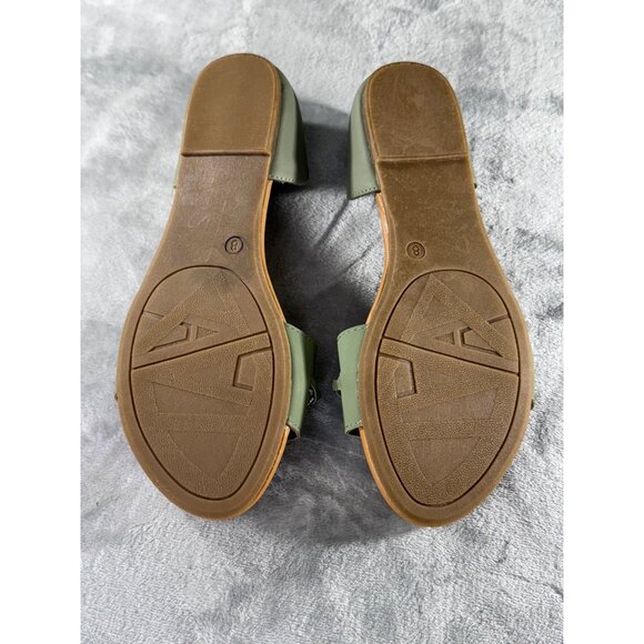 Andiamo womens sandels 8 green flat slip on - Picture 10 of 16